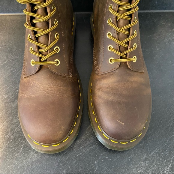 Dr. Martens 1460 Crazy Horse Boot, Brown, Men’s Size 11 - Picture 6 of 12